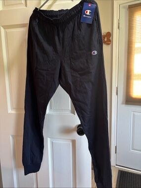 Champion Men's Black Jersey Knit Joggers Sweatpants NWT
